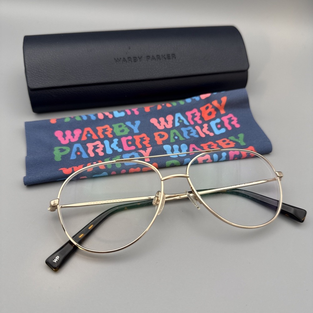 Warby Parker Authentic Eyeglass Frames YORK M 2403 Rose Gold 53-15-145 w/case